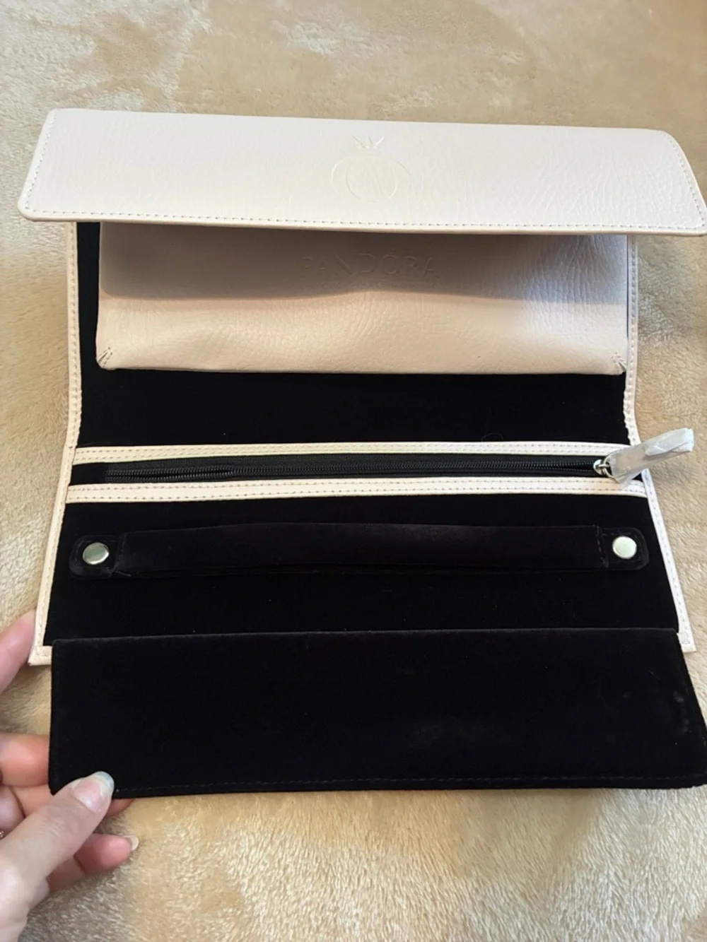 Pandora Velvet Lined Jewelry Bag Clutch Organizer NWOT